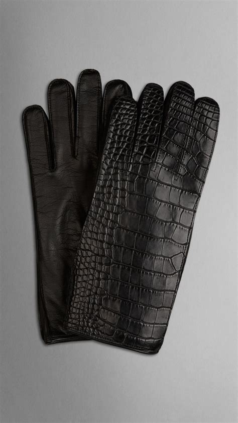 burberry men gloves crocodile crozzling|Designer Hats & Gloves for Men .